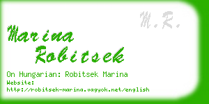 marina robitsek business card